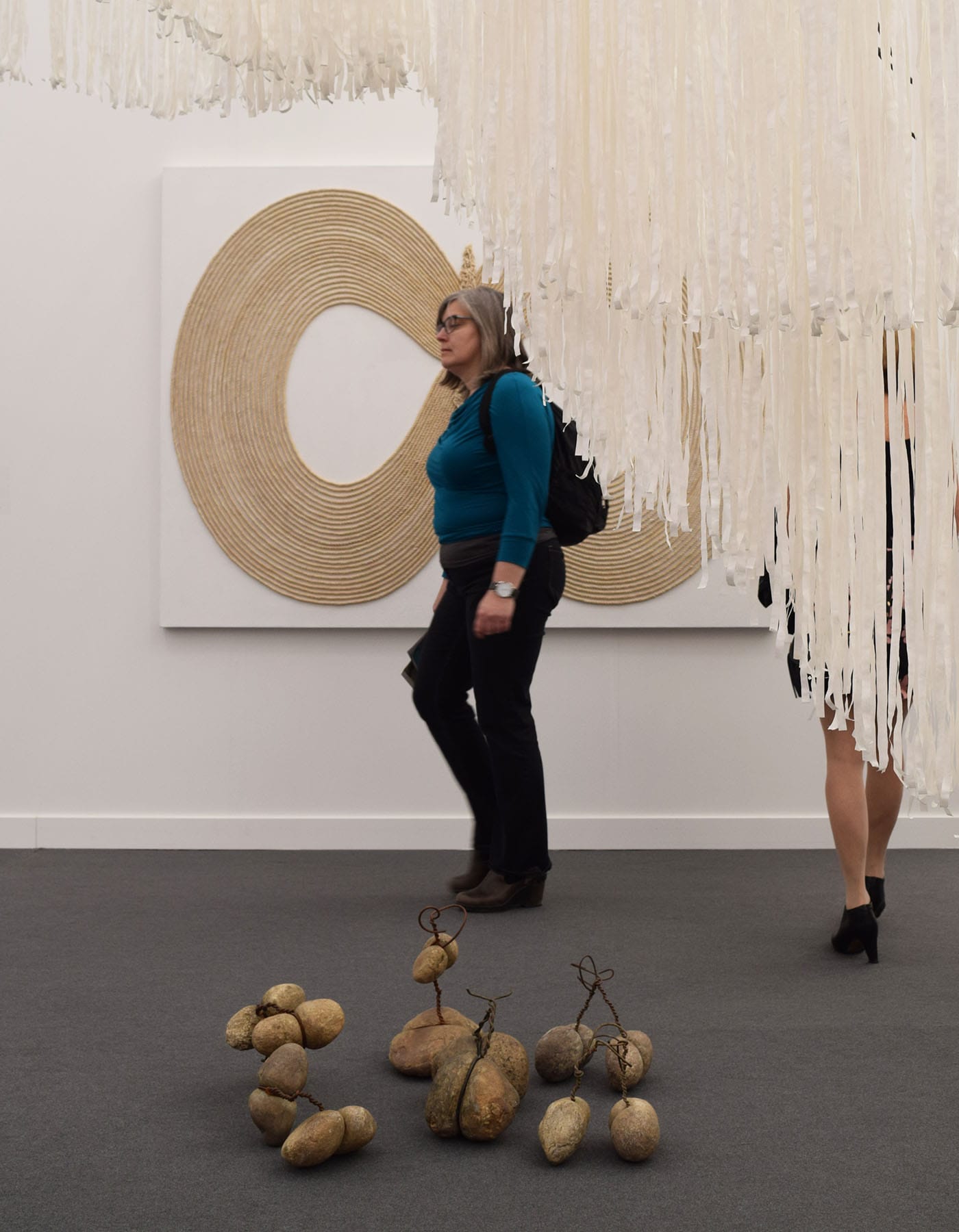 Lee Seung-taek, "Tied Stone" (1980) in the Gallery Hyundai booth