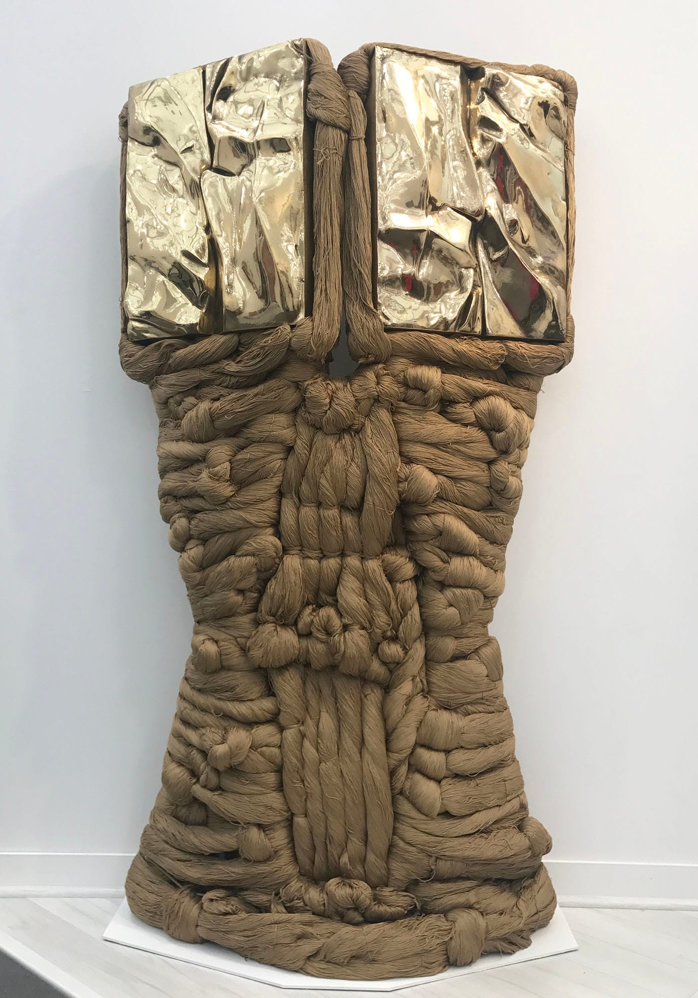 Barbara Chase-Riboud, "Matisse's Back in Twins" (1967/1994) in the Michael Rosenfeld Gallery booth