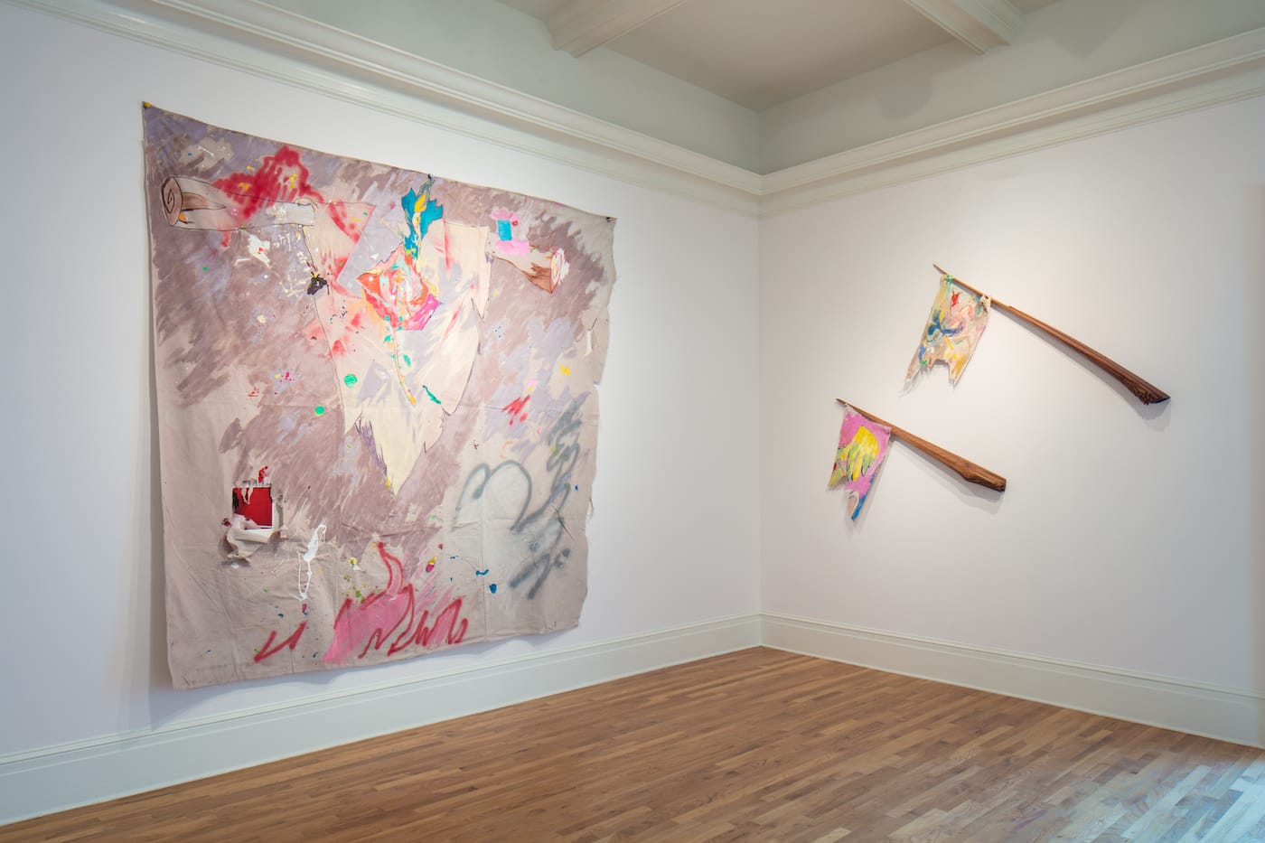 Installation view of Beyond the Canvas: Contemporary Art from Puerto Rico at the Newcomb Art Museum with works by Pedro Vélez