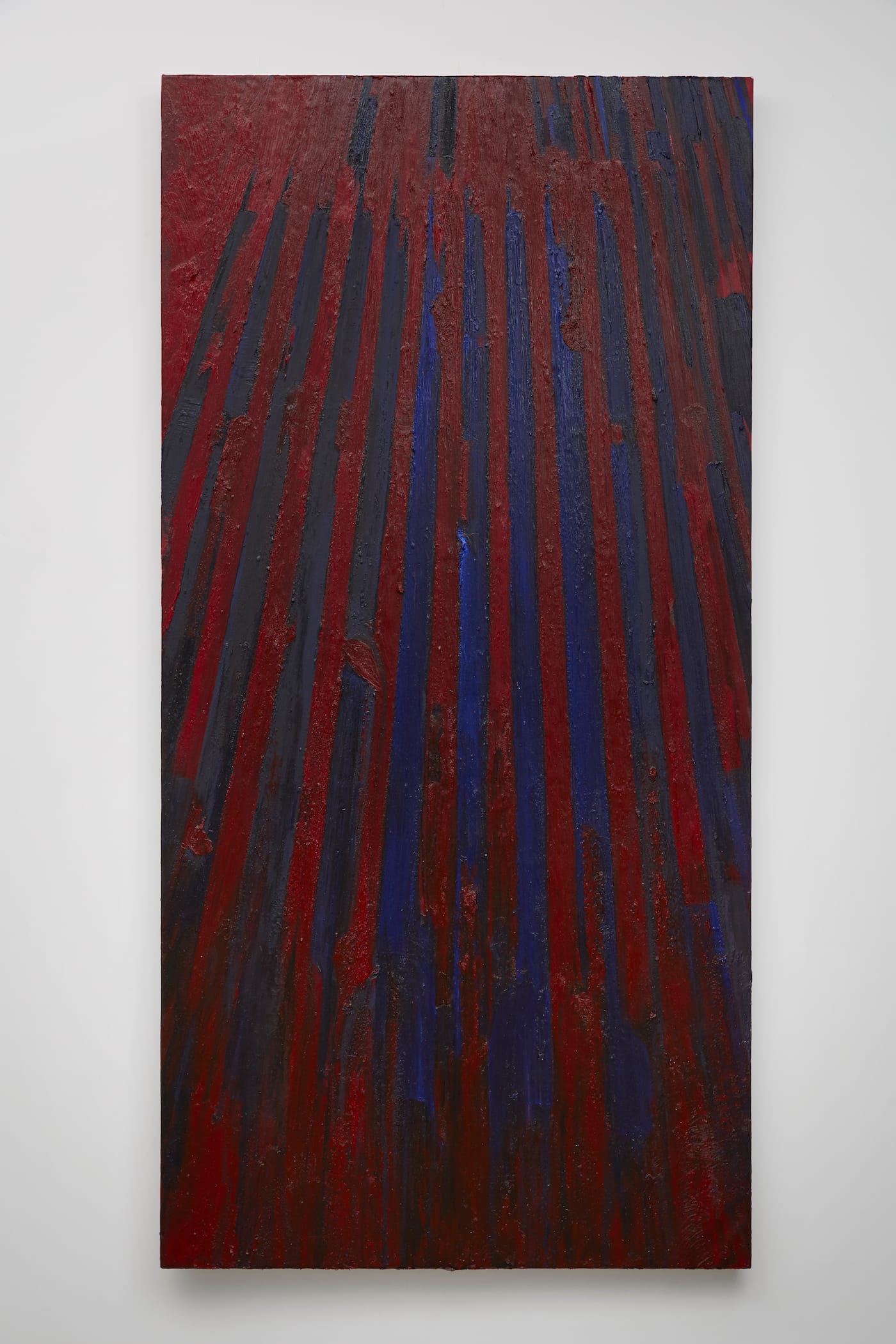 Nicole Wittenberg, "Fox News 4" (2013), oil on canvas mounted on panel, 96 x 48 in (courtesy of the artist and yours mine & ours)