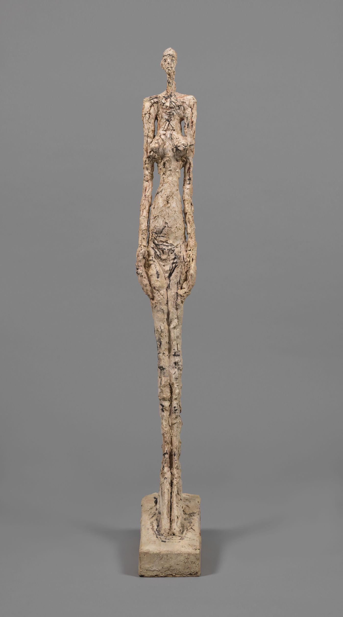 Alberto Giacometti, "Woman of Venice V" (1956), painted plaster, 113.5 x 14.5 x 31.8 cm, collection Fondation Alberto et Annette Giacometti, Paris (© Alberto Giacometti Estate, ACS/DACS, 2017)