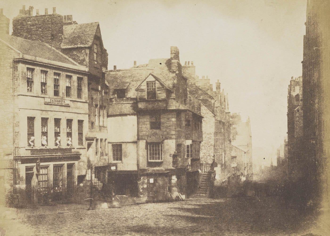 David Octavius Hill and Robert Adamson, "The High Street with John Knox's House" (1843-47), calotype print (courtesy Scottish National Portrait Gallery)