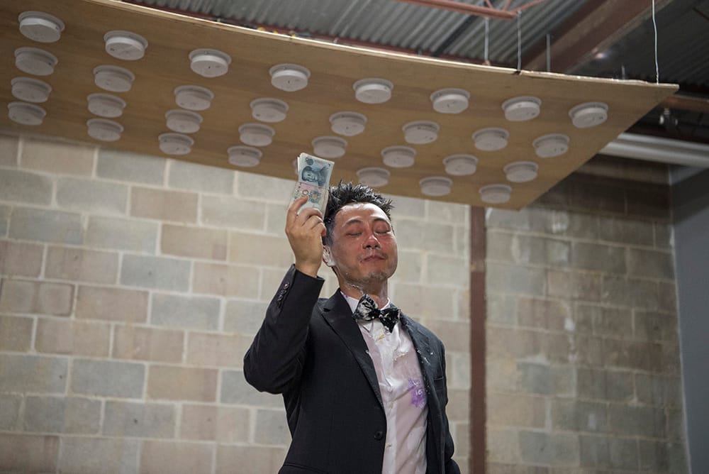 Miao Jiaxin, "Next Performance" (2017), at The Secret Group, Houston, Texas (photo courtesy of the artist)