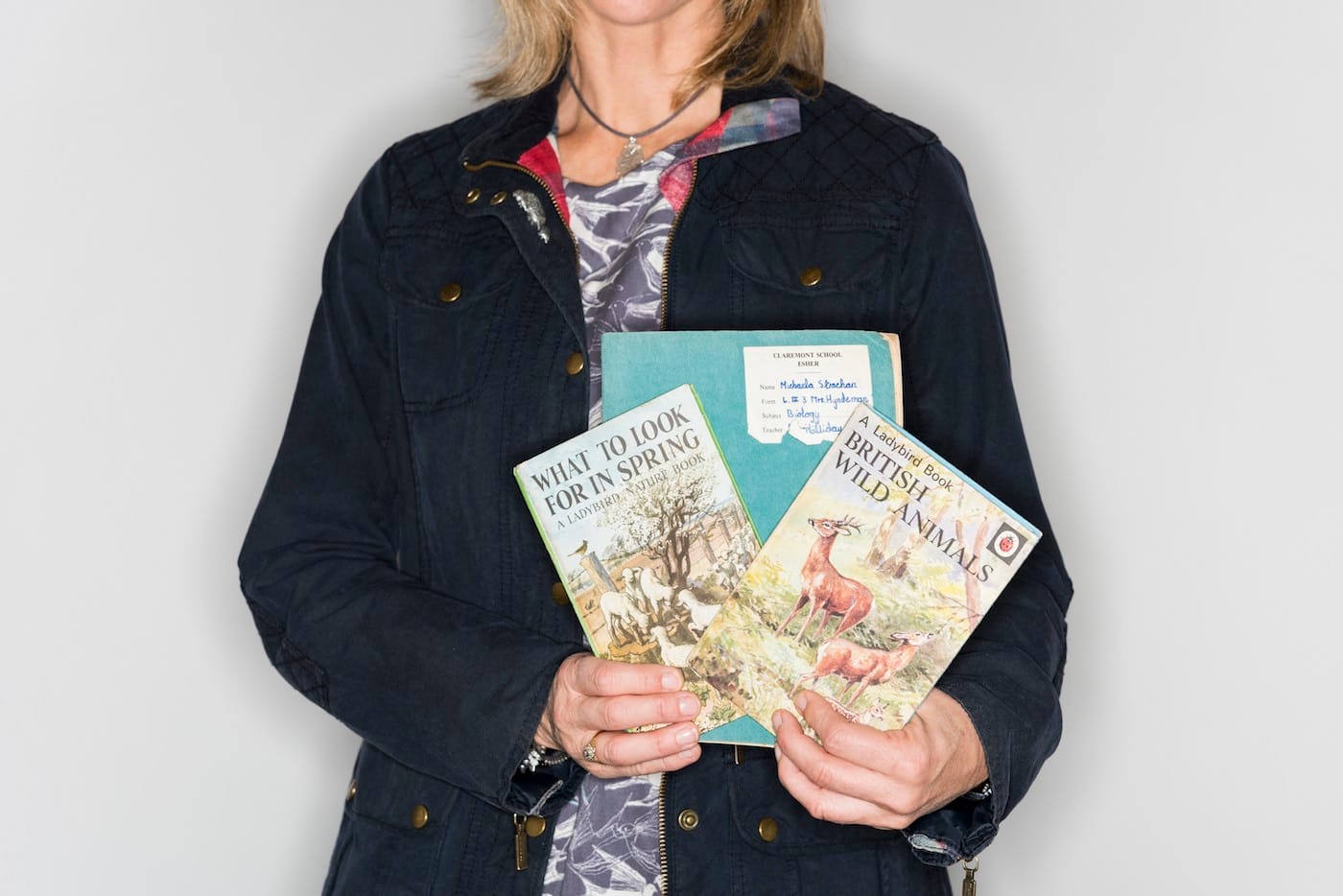 "Ladybird books and school biology exercise book," Michaela Strachan (51 years old) (courtesy Wellcome Collection)