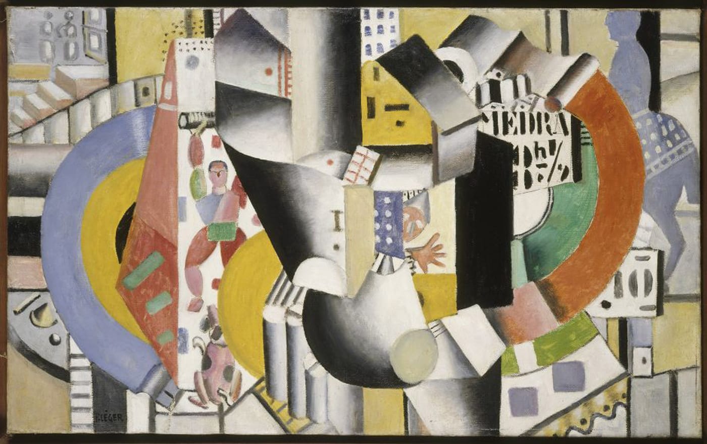 Fernand Léger, “Le Cirque Médrano” (1918), oil on canvas, 58 x 94.5 cm (
Collection Centre Pompidou, Paris, Musée national d’art moderne - Centre de création industrielle;
© Centre Pompidou, MNAM-CCI/Jacques Faujour/Dist. RMN-GP © Adagp, Paris, 2017)