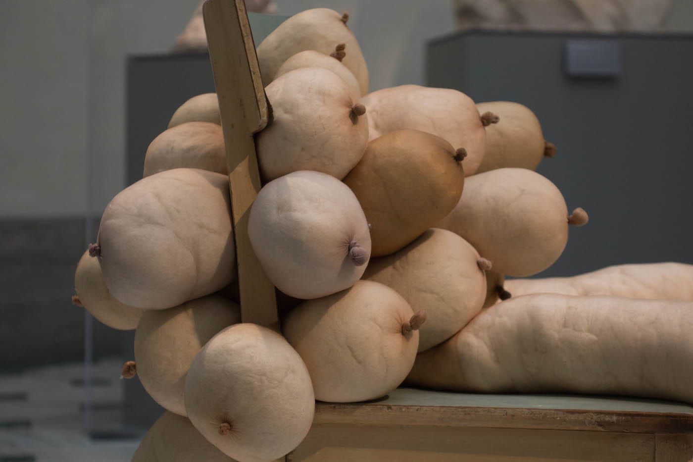 Detail of Sarah Lucas, “Titti Doris” (2017)