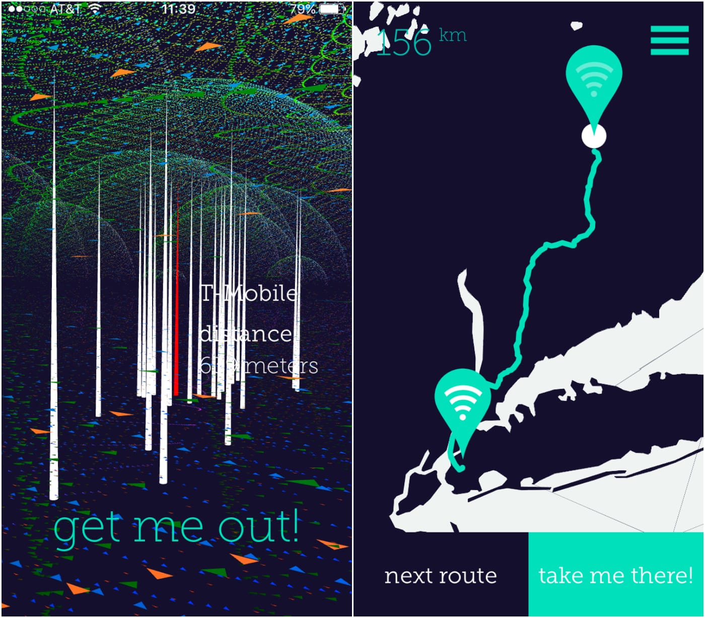 Screenshot from the White Spots app (screenshots by the author for Hyperallergic)