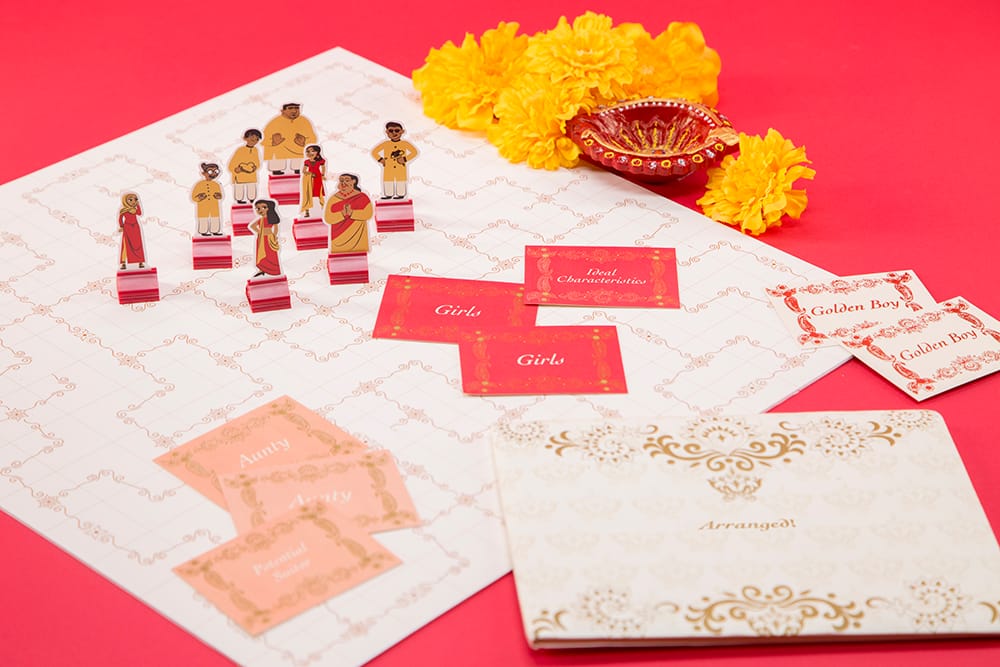 "Arranged! – The Arranged Marriage Board Game" (courtesy Nashra Balagamwala)