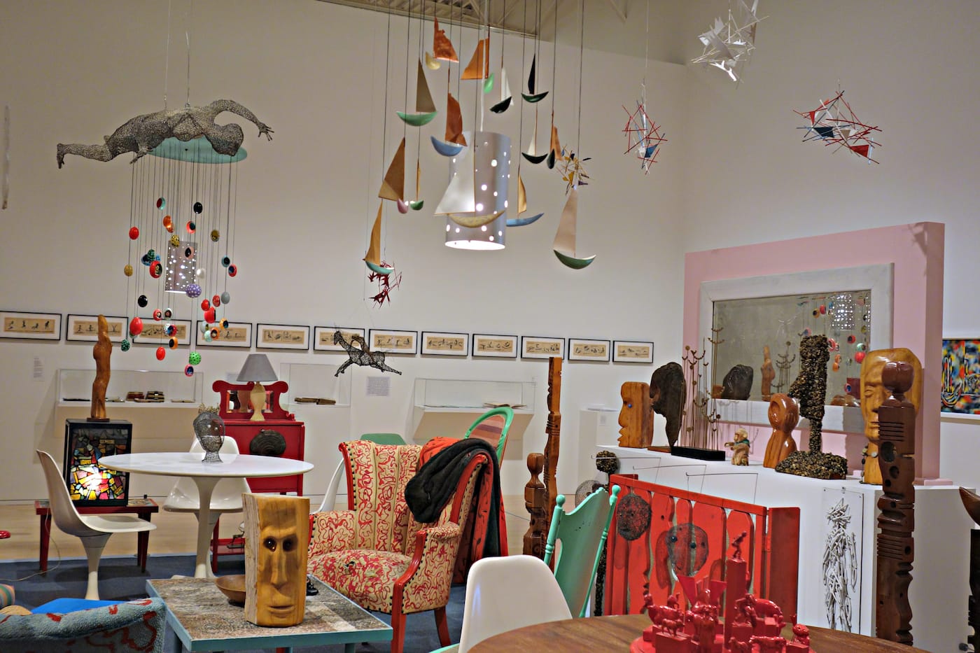 Installation view of <em>Greetings & Salutations & Boo: Mary Nohl + Catherine Morris</em> at the John Michael Kohler Arts Center (photo by the author for Hyperallergic)