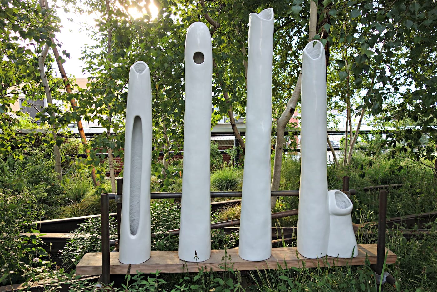 Installation view of <em>Mutations</em> on the High Line in New York