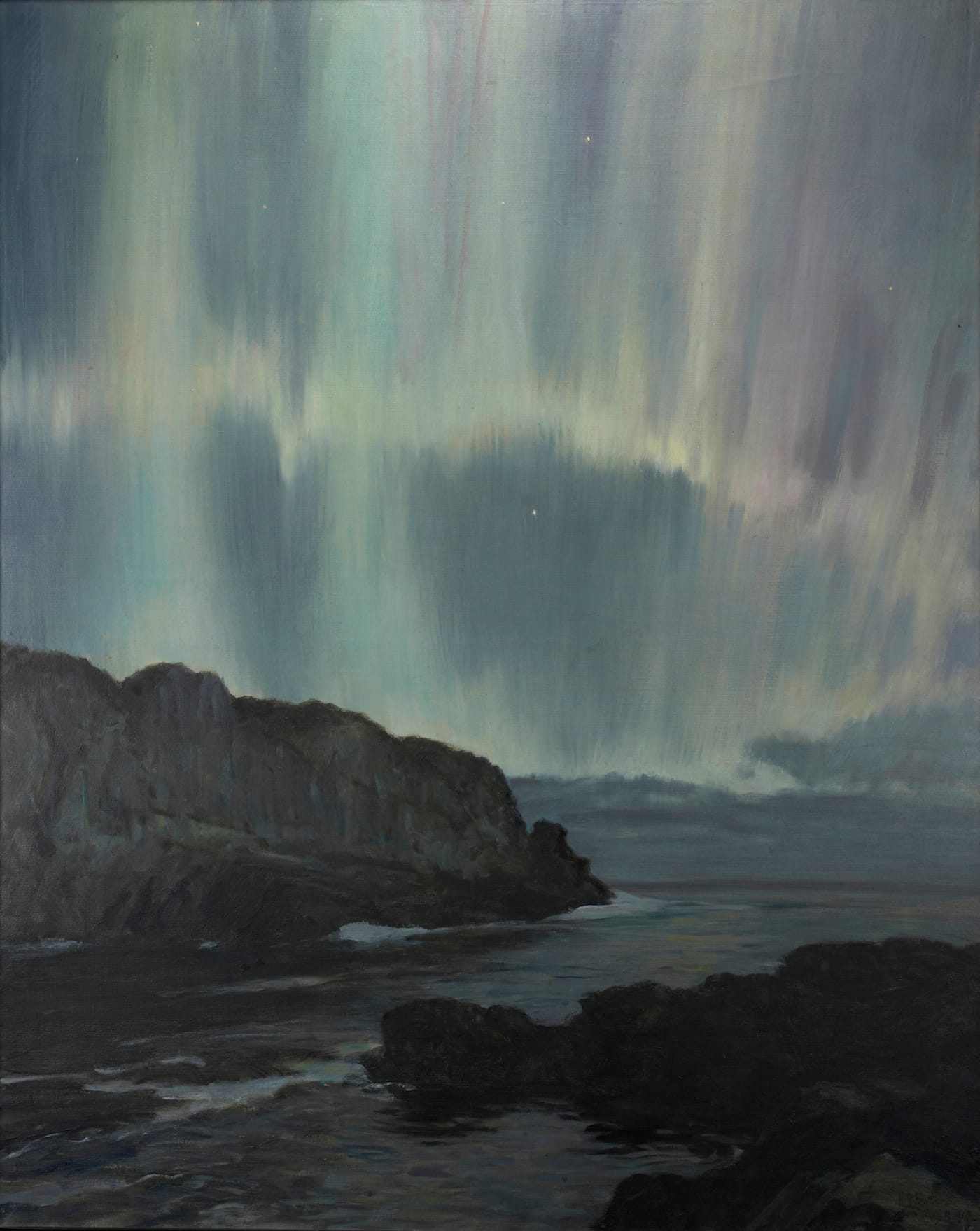 Howard Russell Butler, "Northern Lights, Ogunquit, Maine" (nd), oil on canvas (gift of H. Russell Butler Jr., courtesy Princeton University Art Museum)