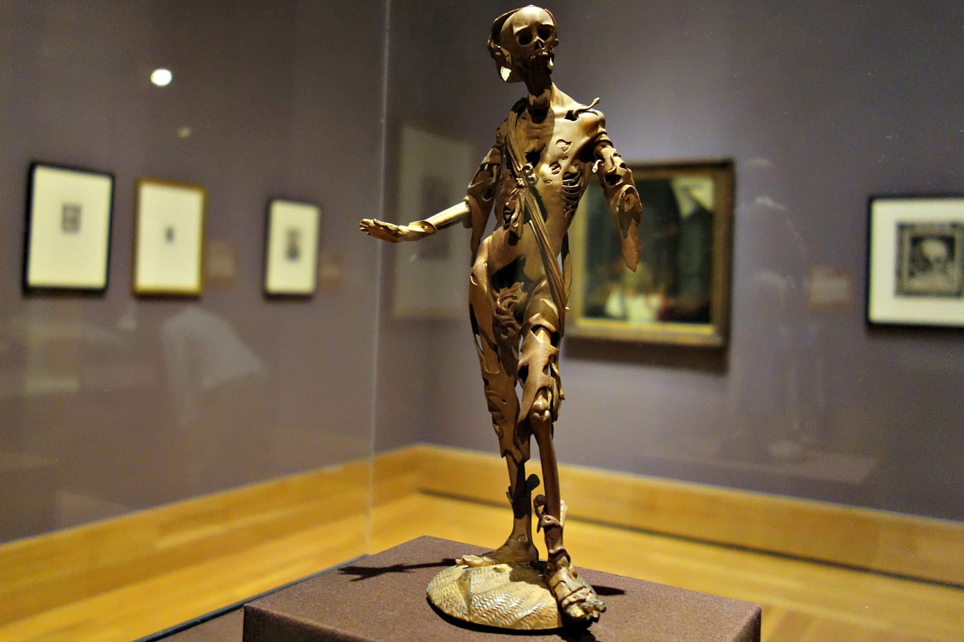 Installation view of <em>The Ivory Mirror: The Art of Mortality in Renaissance Europe</em> at the Bowdoin College Museum of Art (photo by the author for Hyperallergic)