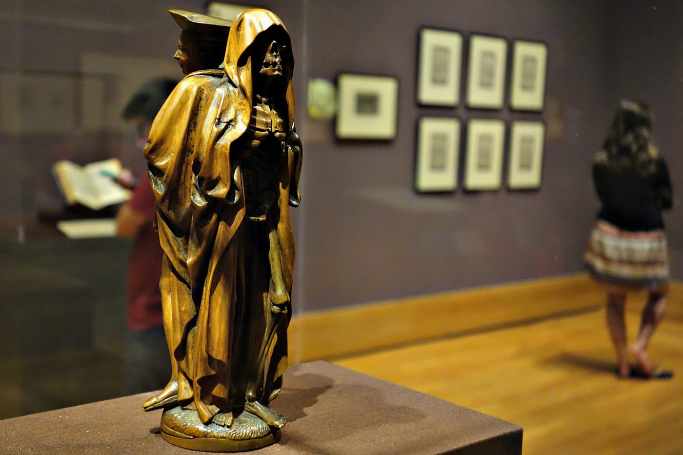 Installation view of <em>The Ivory Mirror: The Art of Mortality in Renaissance Europe</em> at the Bowdoin College Museum of Art (photo by the author for Hyperallergic)