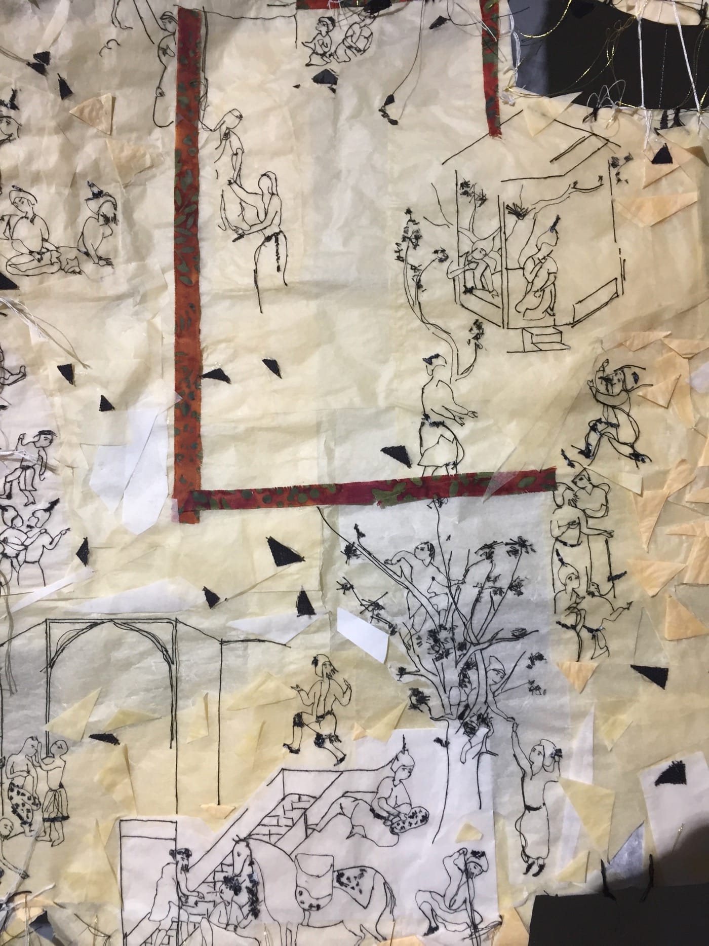 Detail of Roya Amigh's "Back and Forth" (2017)