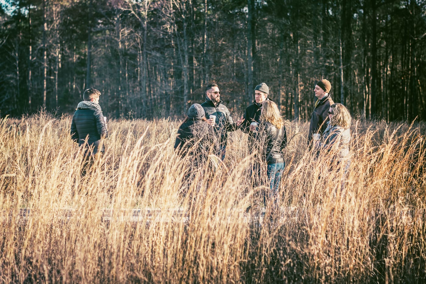 Resident artists in conversation at AIR Serenbe (photo by C. Royal, courtesy AIR Serenbe)