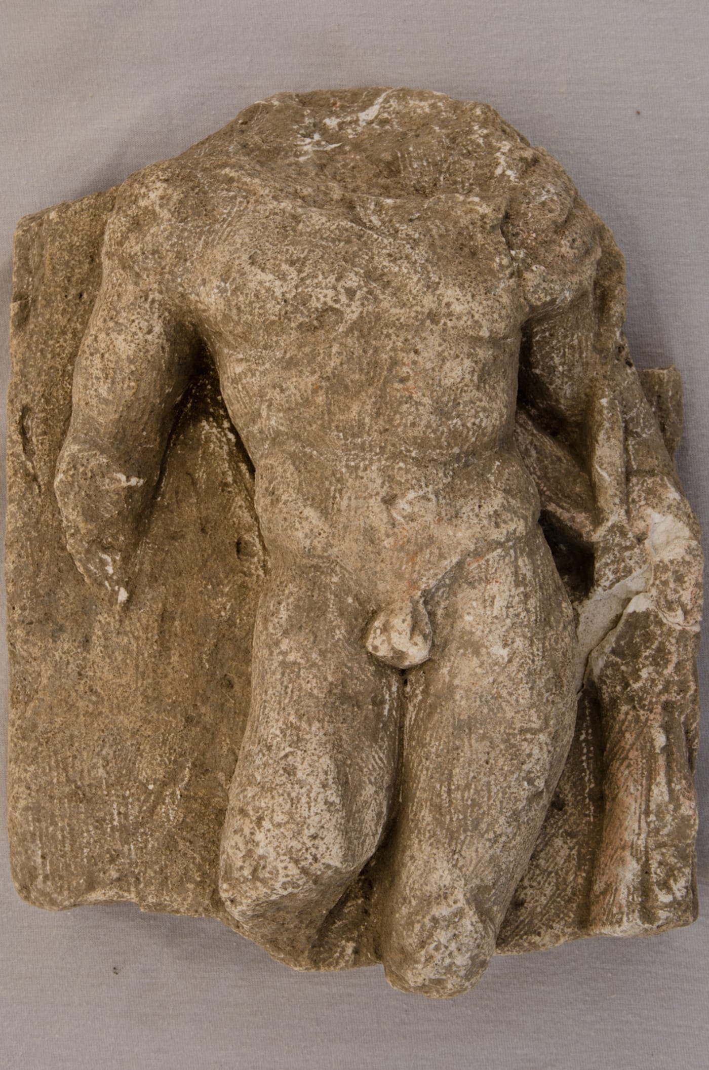 A sculptural fragment found at the Roman dig site in Vienne (photo courtesy Archeodunum)