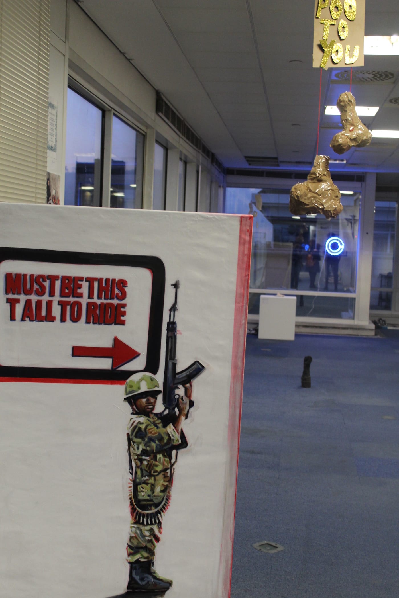 Installation view of Art the Arms Fair