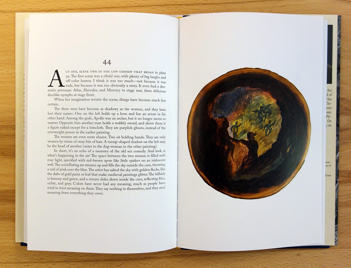 Pages from <em>What Heaven Looks Like: Comments on a Strange Wordless Book</em> (photo of the book for Hyperallergic)