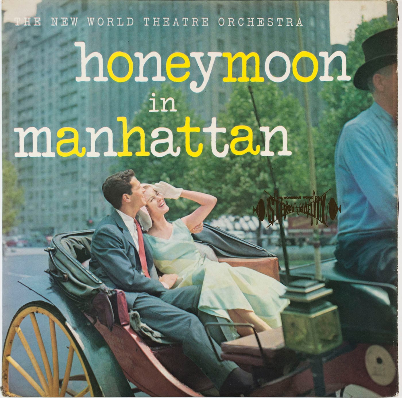 <em>The New World Theatre Orchestra: Honeymoon in Manhattan</em> (Stereo-Fidelity Records SF 3000, photo by Frank Zimmerman, cover art by Joe Krush) (courtesy the MIT Press)