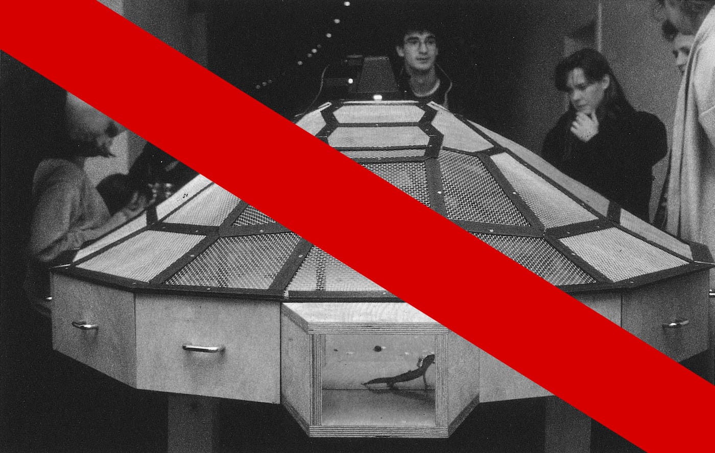 Huang Yong Ping, "Theater of the World" (1993) (original image © Huang Yong Ping; illustration by the author)