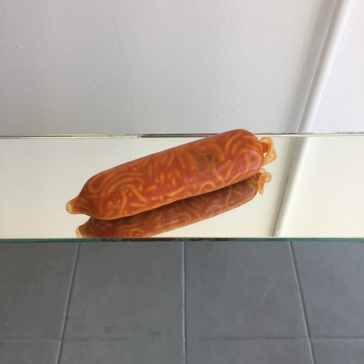 Detail of Puppies Puppies, “Spaghetti and Condoms” (2015)