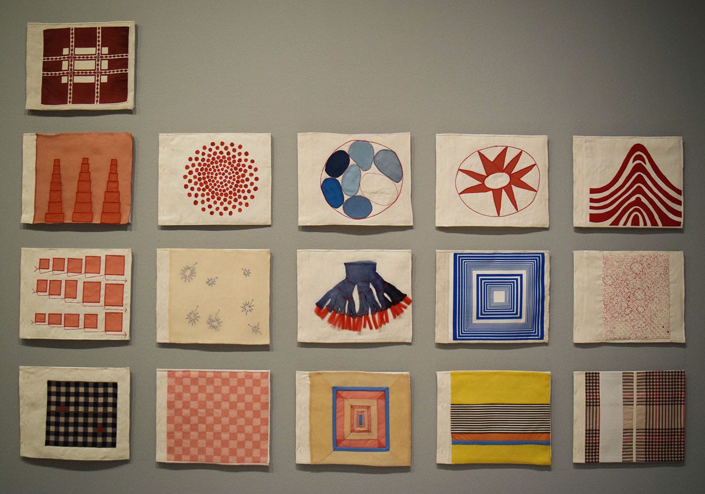Pages from Louise Bourgeois, "Ode à l'Oubli ("Ode to Forgetting," 2004), fabric illustrated book with thirty fabric collages and four lithographs