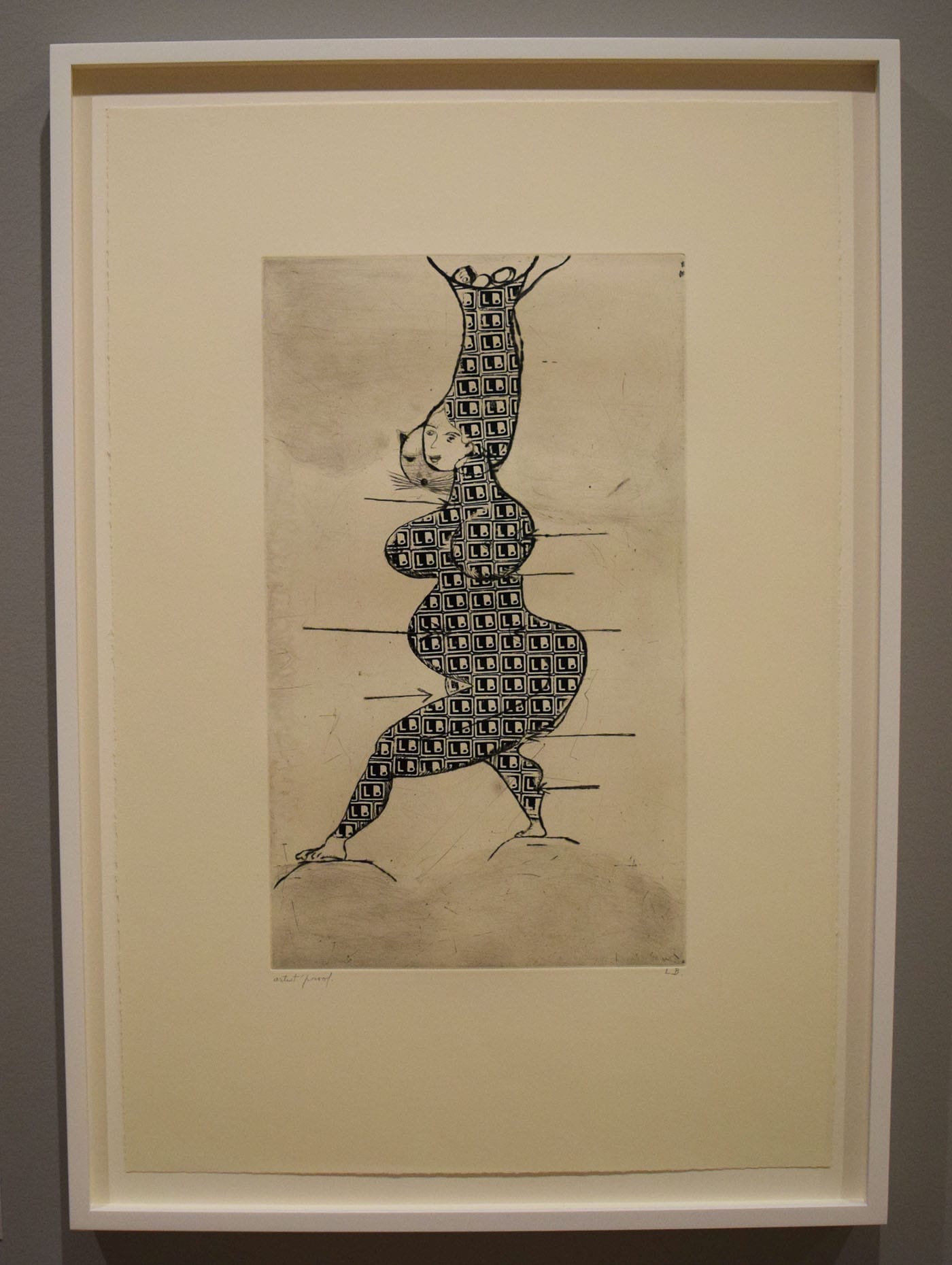 Louise Bourgeois, "Stamp of Memories II" (1994), drypoint with metal stamp additions