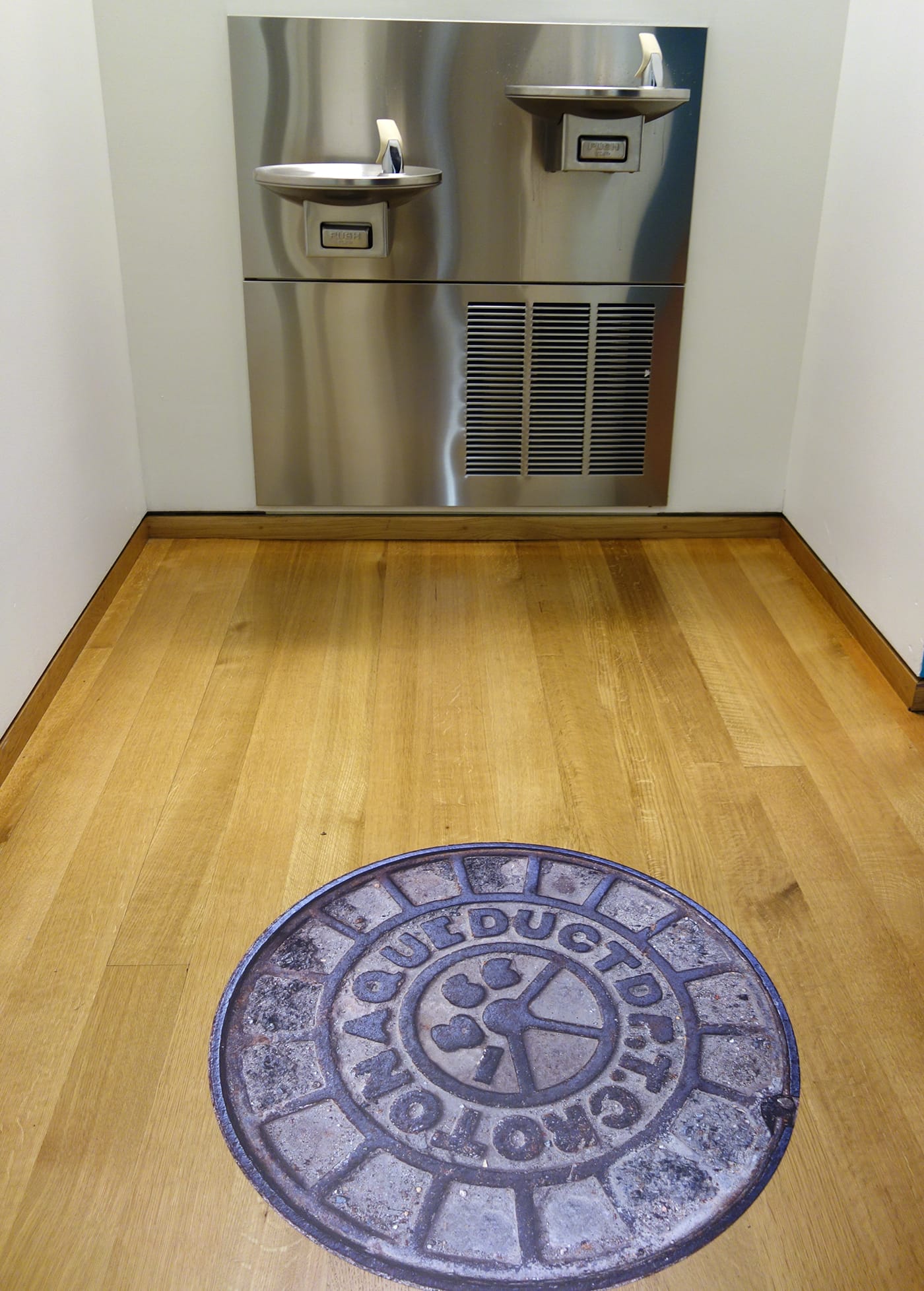 Installation view of To Quench the Thirst of New Yorkers: The Croton Aqueduct at 175 at the Musuem of the City of New York (photo by the author for Hyperallergic)