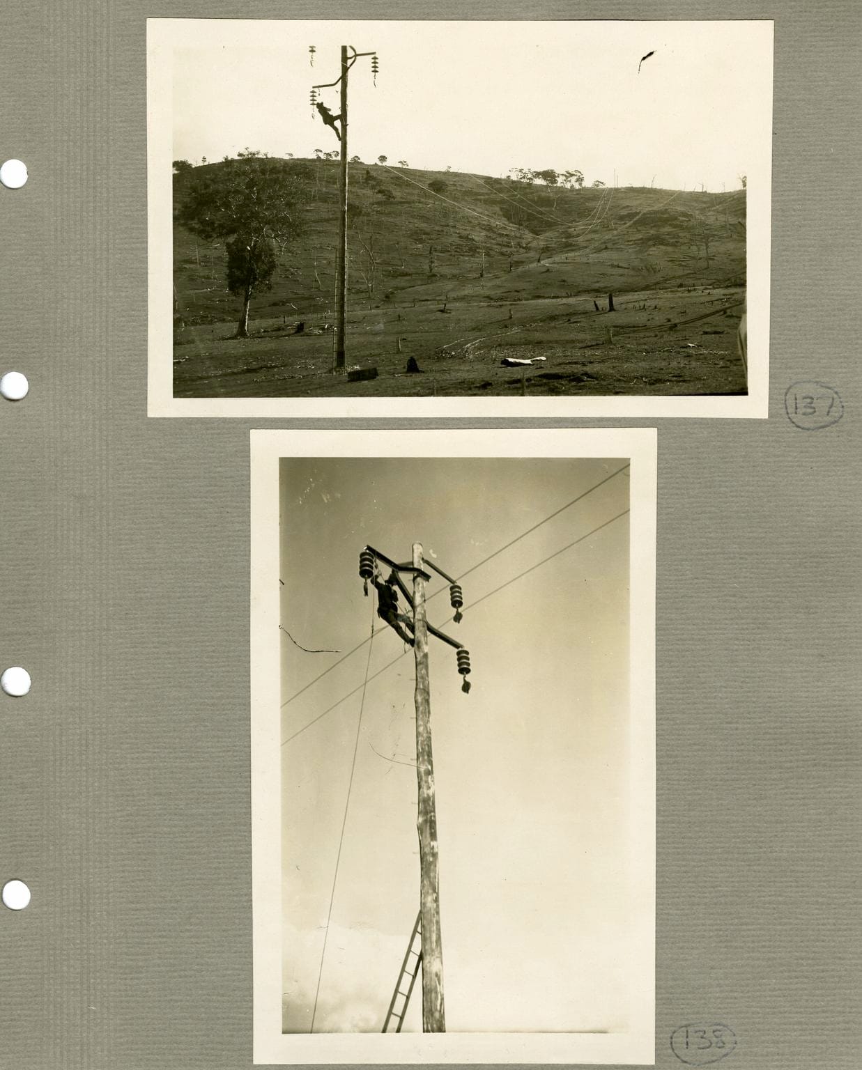 Images from the albums of photographs of electricity pylons in various countries (1920-29) (courtesy Science Museum, London)