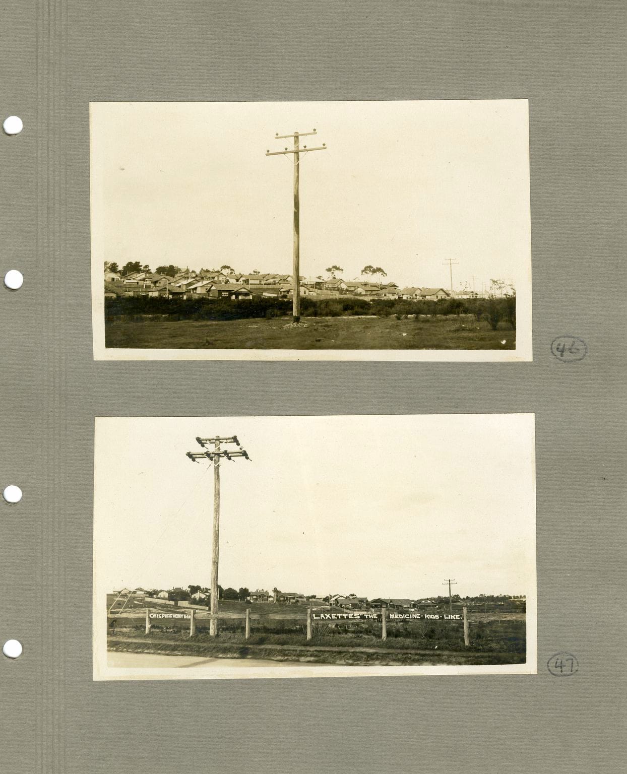 Images from the albums of photographs of electricity pylons in various countries (1920-29) (courtesy Science Museum, London)