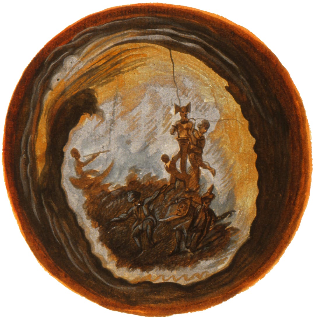 Plate from <em>What Heaven Looks Like: Comments on a Strange Wordless Book</em> (courtesy Laboratory Books)