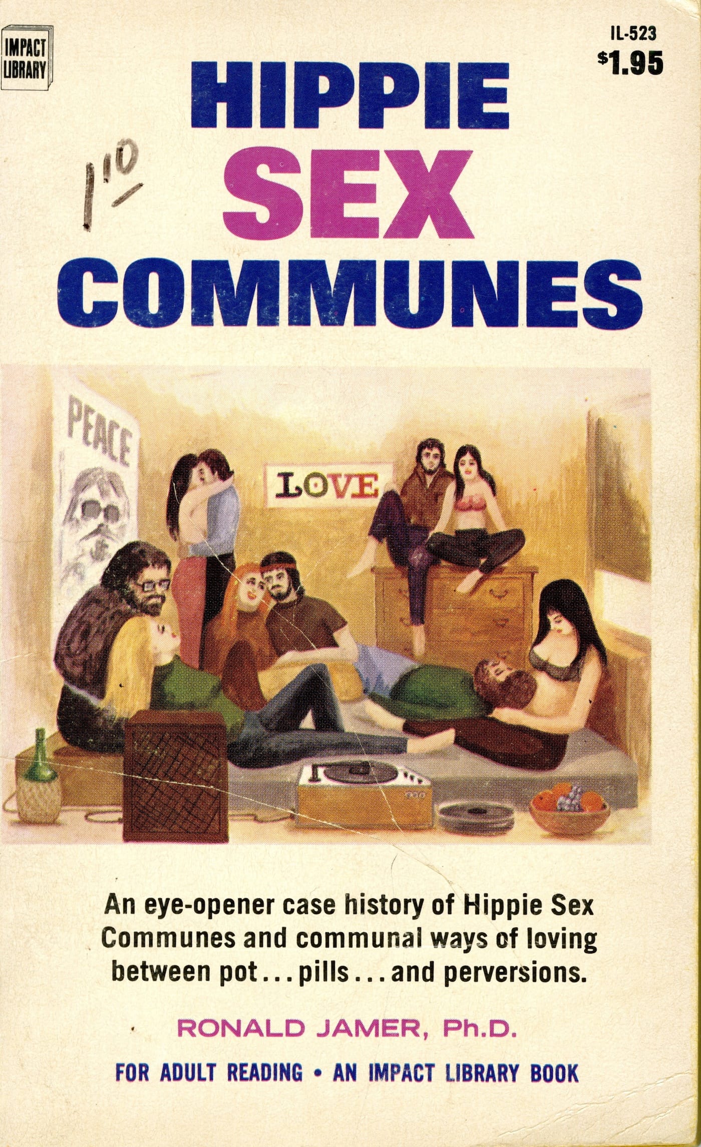 Ronald Jamer's <em>Hippie Sex Communes</em> (Los Angeles, Echelon Book Publishers, 1970), LSD Library, Pulp Fiction Collection (courtesy Houghton Library, Harvard University)