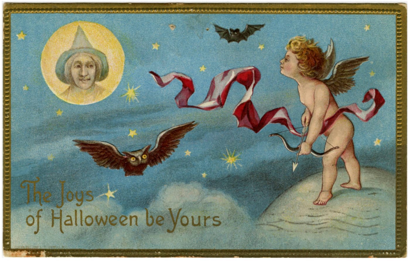 "The joys of Halloween be yours" (via Special Collections, William H. Hannon Library, Loyola Marymount University)
