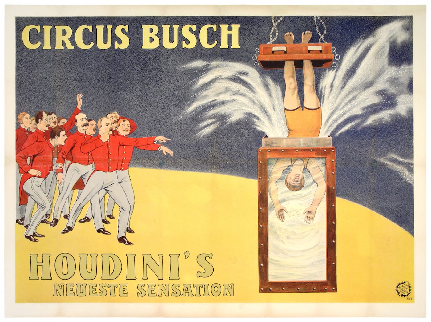 "Circus Busch Houdini's Neueste Sensation" (Adolph Friedländer, 1913) (© McCord Museum)