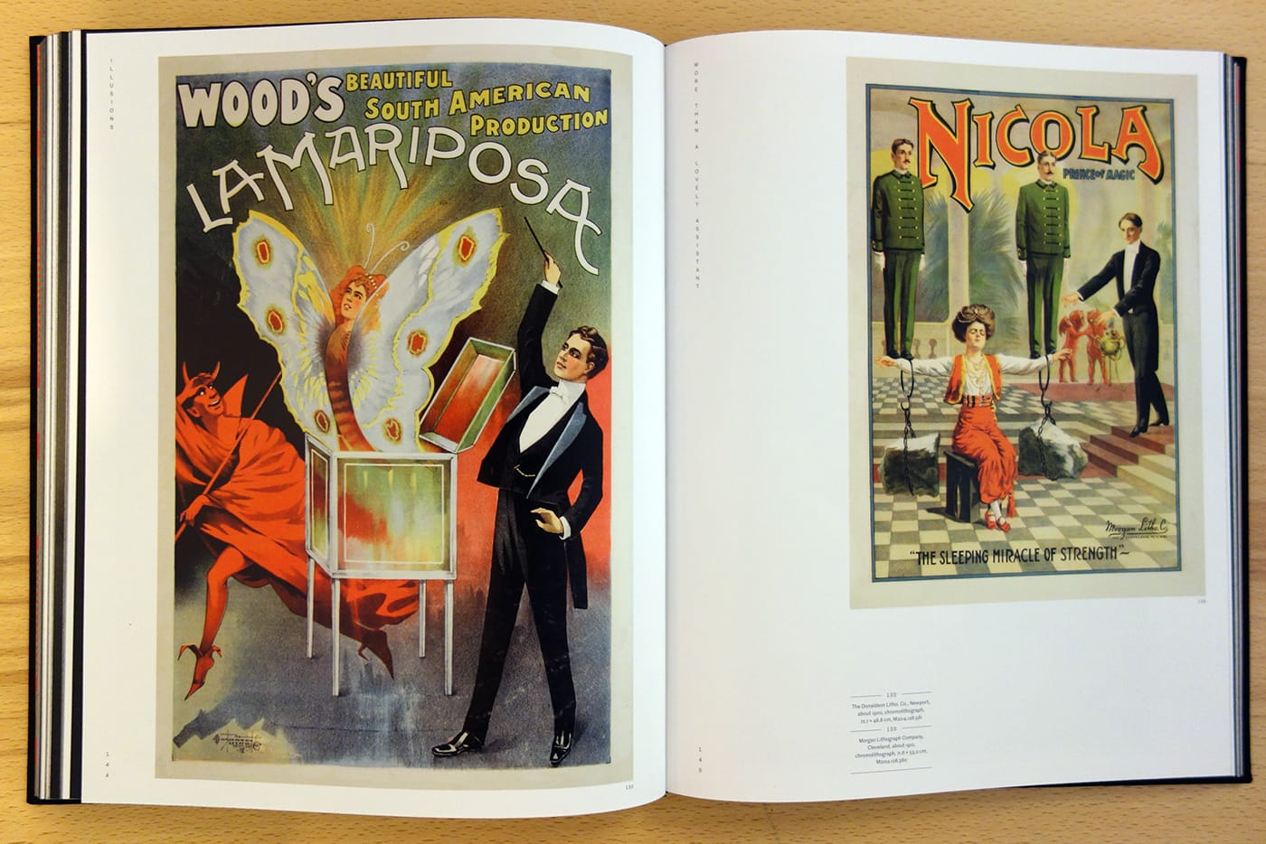 Pages from <em>Illusions: The Art of Magic </em> (photo of the book for Hyperallergic)