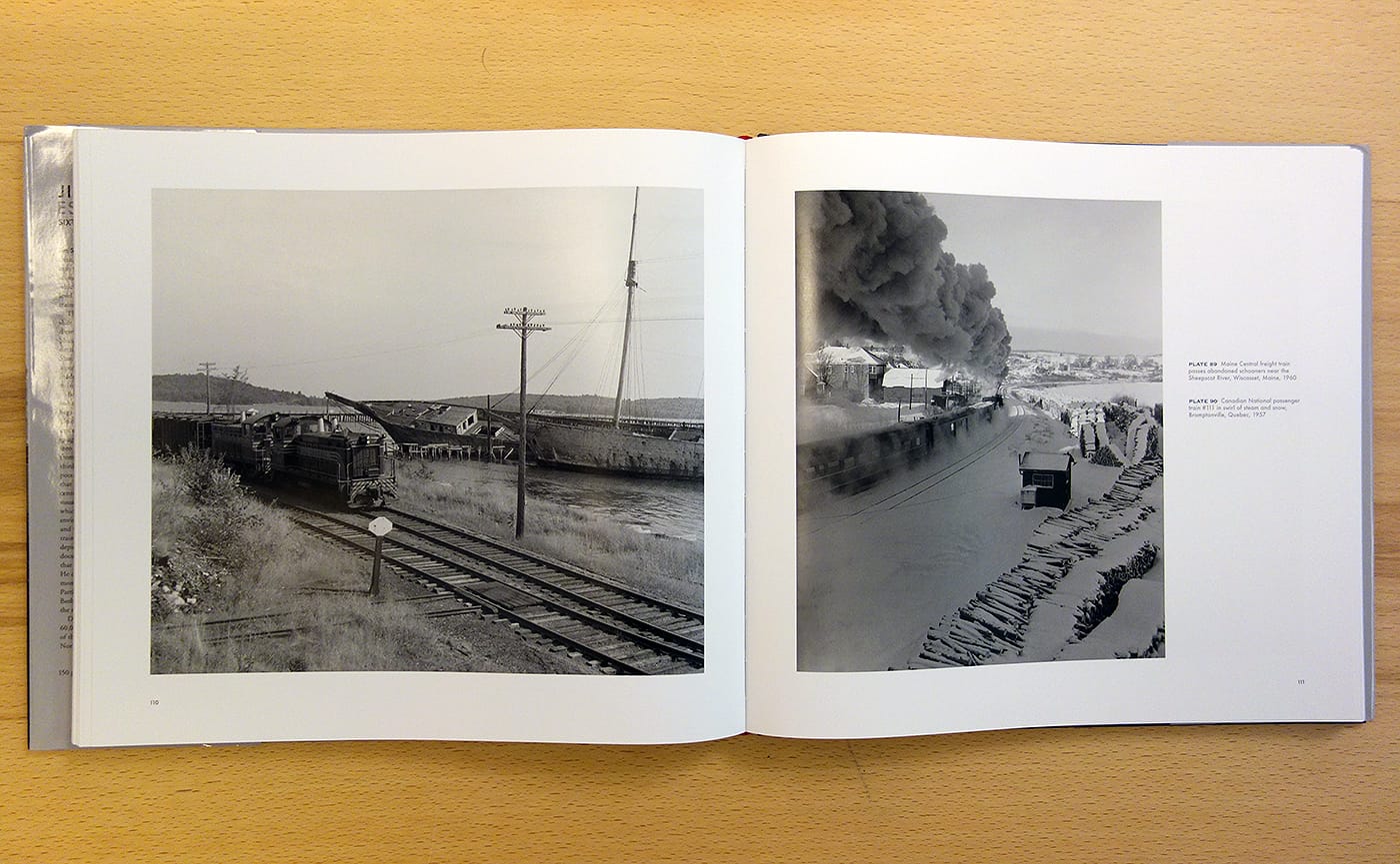 Pages from <em>Jim Shaughnessy Essential Witness: Sixty Years of Railroad Photography </em> (photo of the book for Hyperallergic)