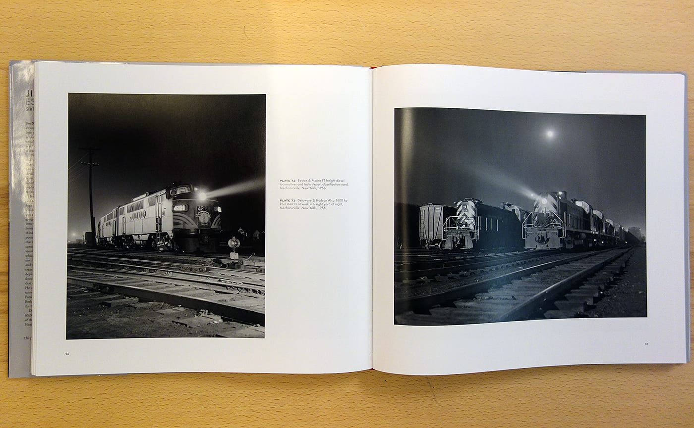 Pages from <em>Jim Shaughnessy Essential Witness: Sixty Years of Railroad Photography </em> (photo of the book for Hyperallergic)