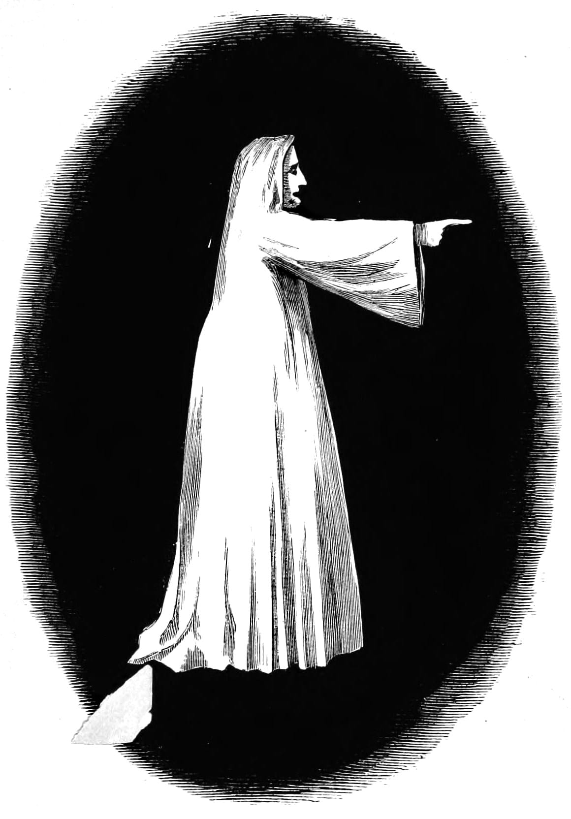 Illustration from Spectropia, or, surprising spectral illusions showing ghosts everywhere and of any colour by J. H. Brown (1864) (via Wikimedia)