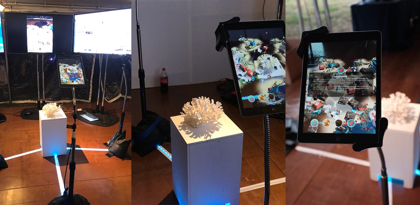 <em/>White Noise AR installation at the Future of Storytelling at Snug Harbor, Staten Island (courtesy Paper Triangles)