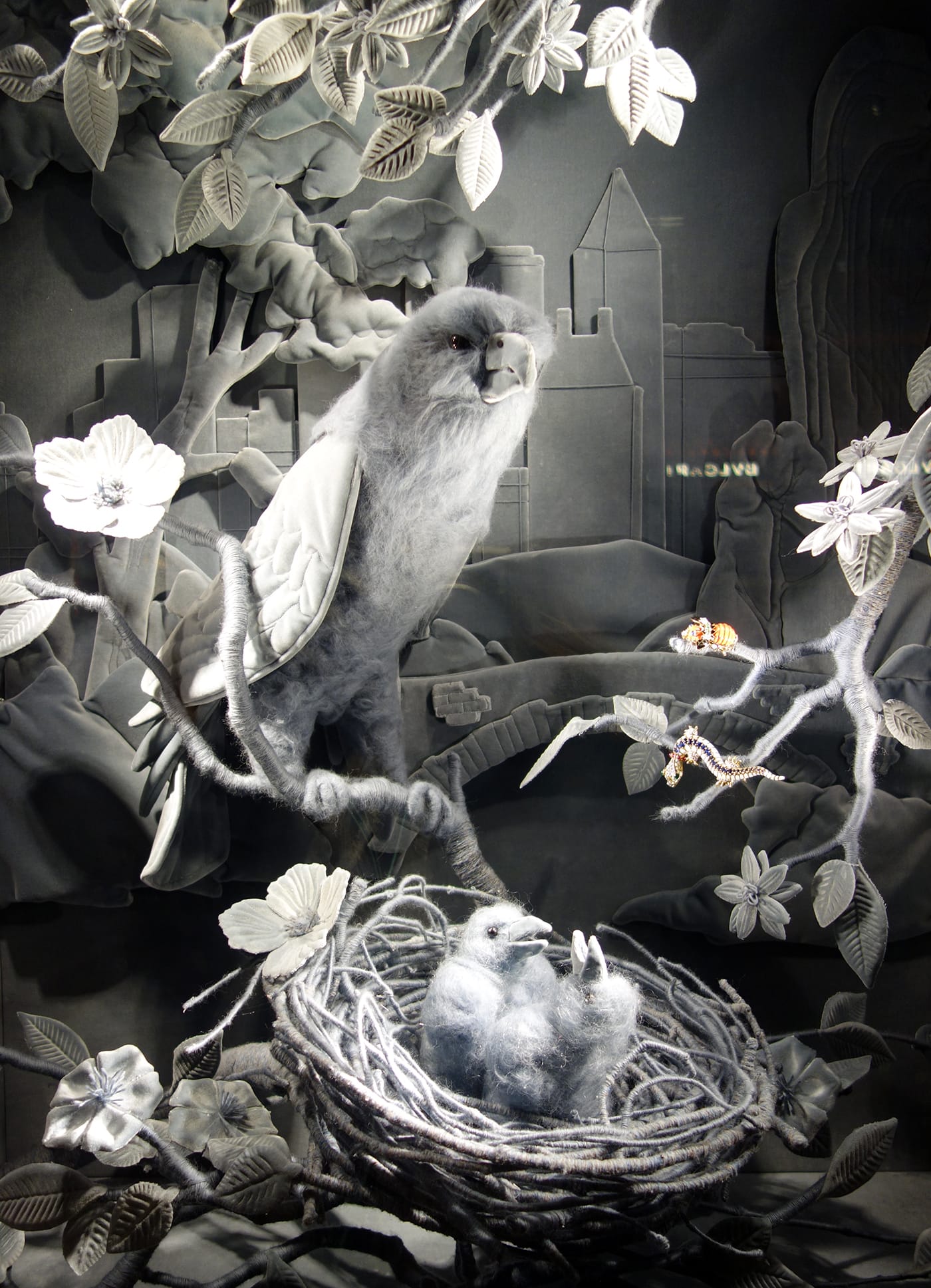 American Museum of Natural History-inspired jewelry window