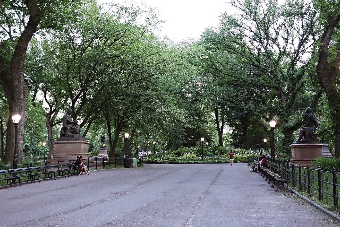 The Central Park Literary Walk (photo by the author for Hyperallergic)