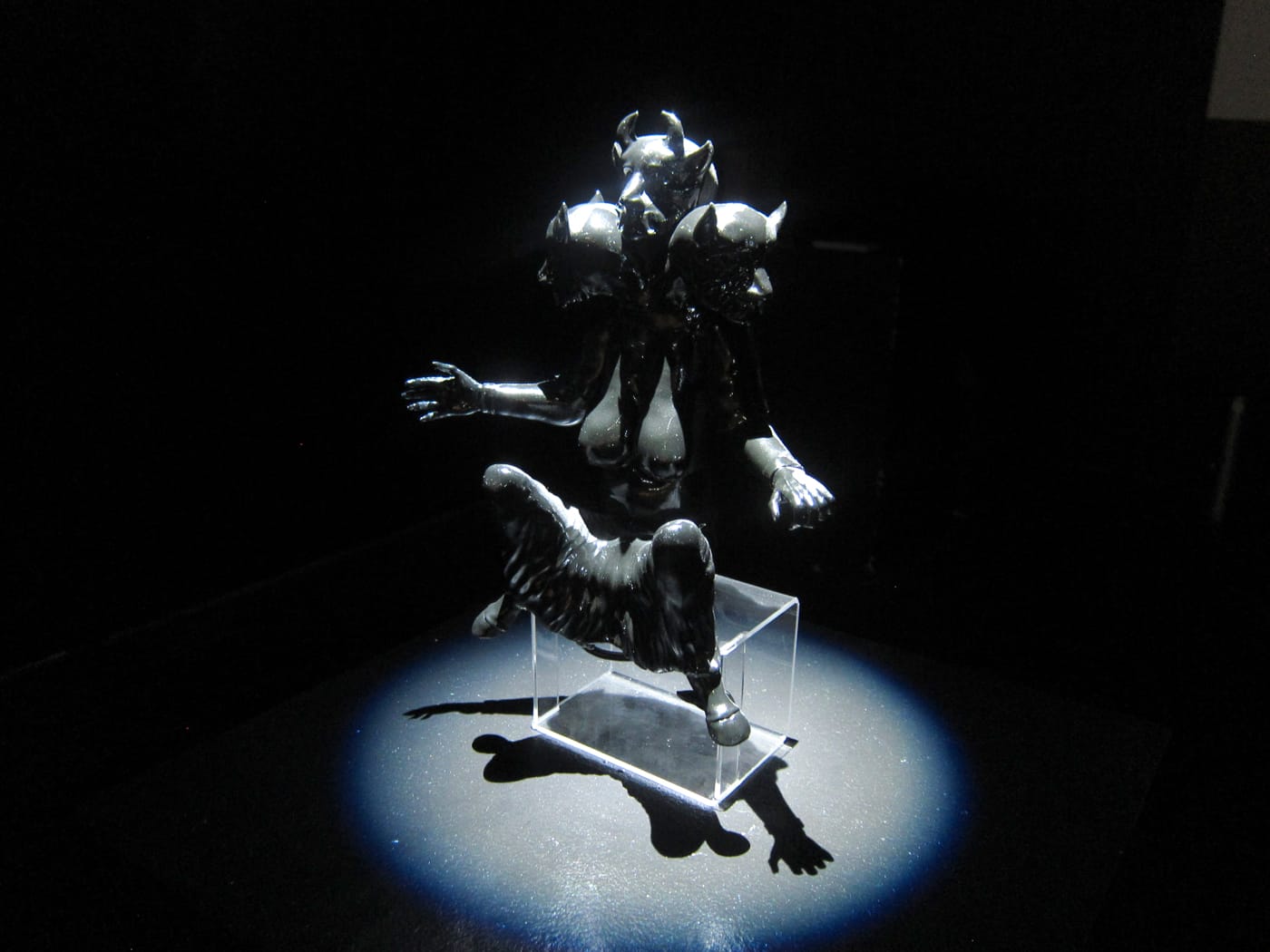 Morehshin Allahyari, 3D-printed “Huma” (2016) sculpture (Claire Voon/Hyperallergic)