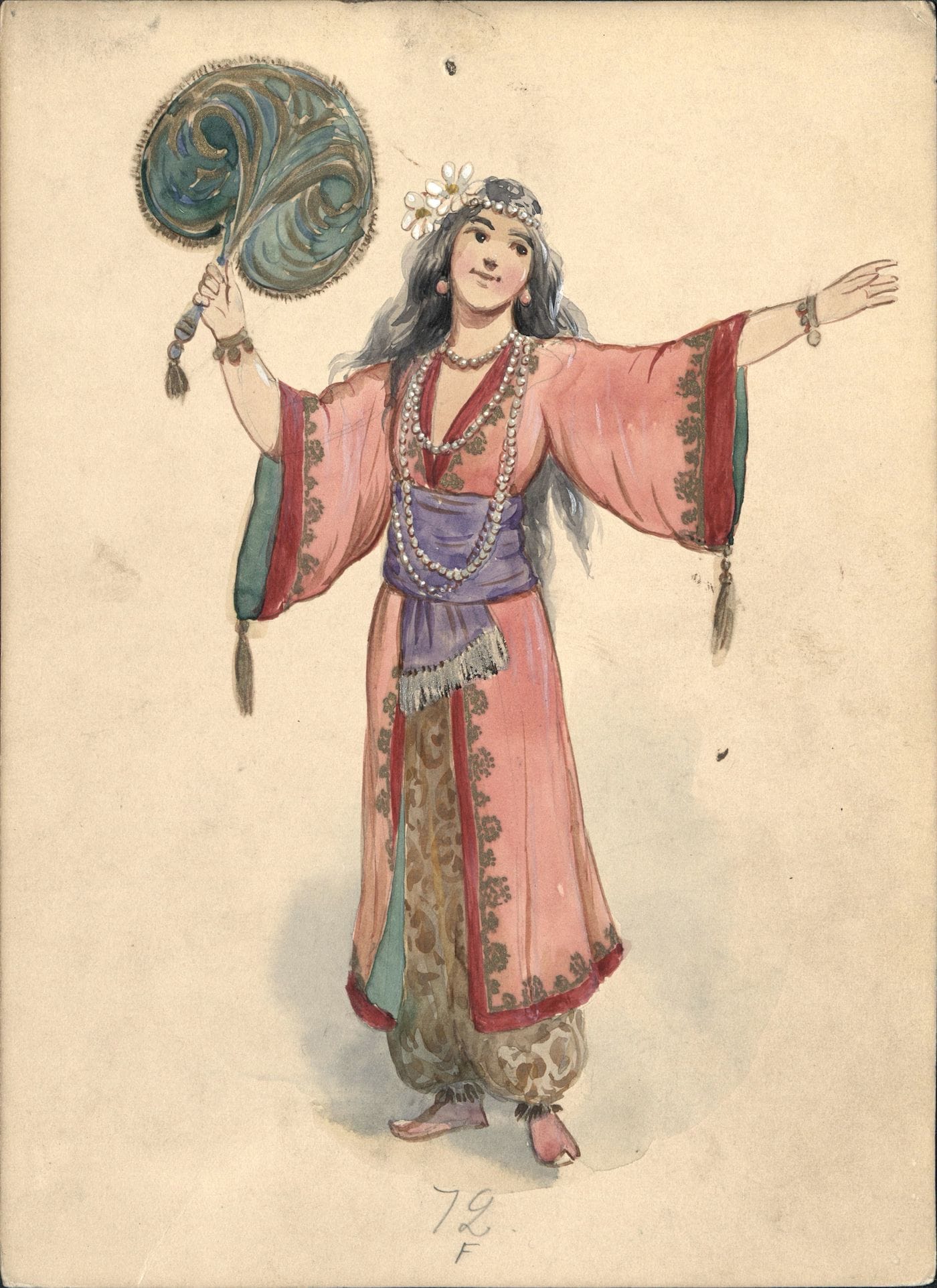 Bror Anders Wikstrom, design for "A Trip to Wonderland" parade costume #72 for the Krewe of Proteus (1898) (courtesy Carnival Collection, Louisiana Research Collection, Tulane University)