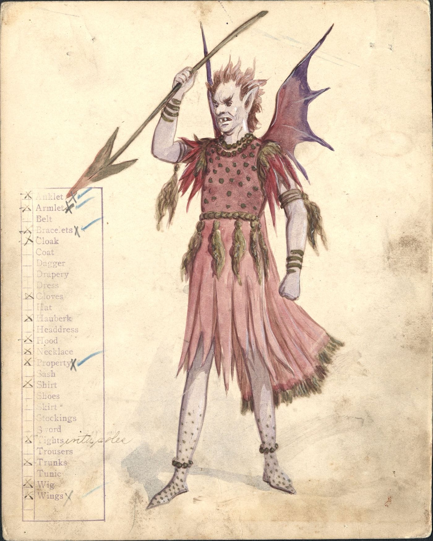 Bror Anders Wikstrom, design "The Freaks of Fable" parade costume for the Krewe of Rex (1910) (courtesy Carnival Collection, Louisiana Research Collection, Tulane University)