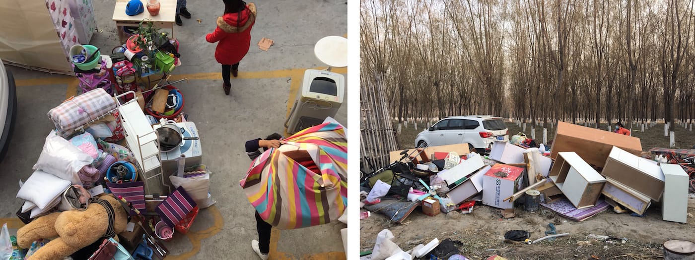 Possessions belonging to evicted residents (photo provided by artist who wishes to remain anonymous for fear of retaliation)