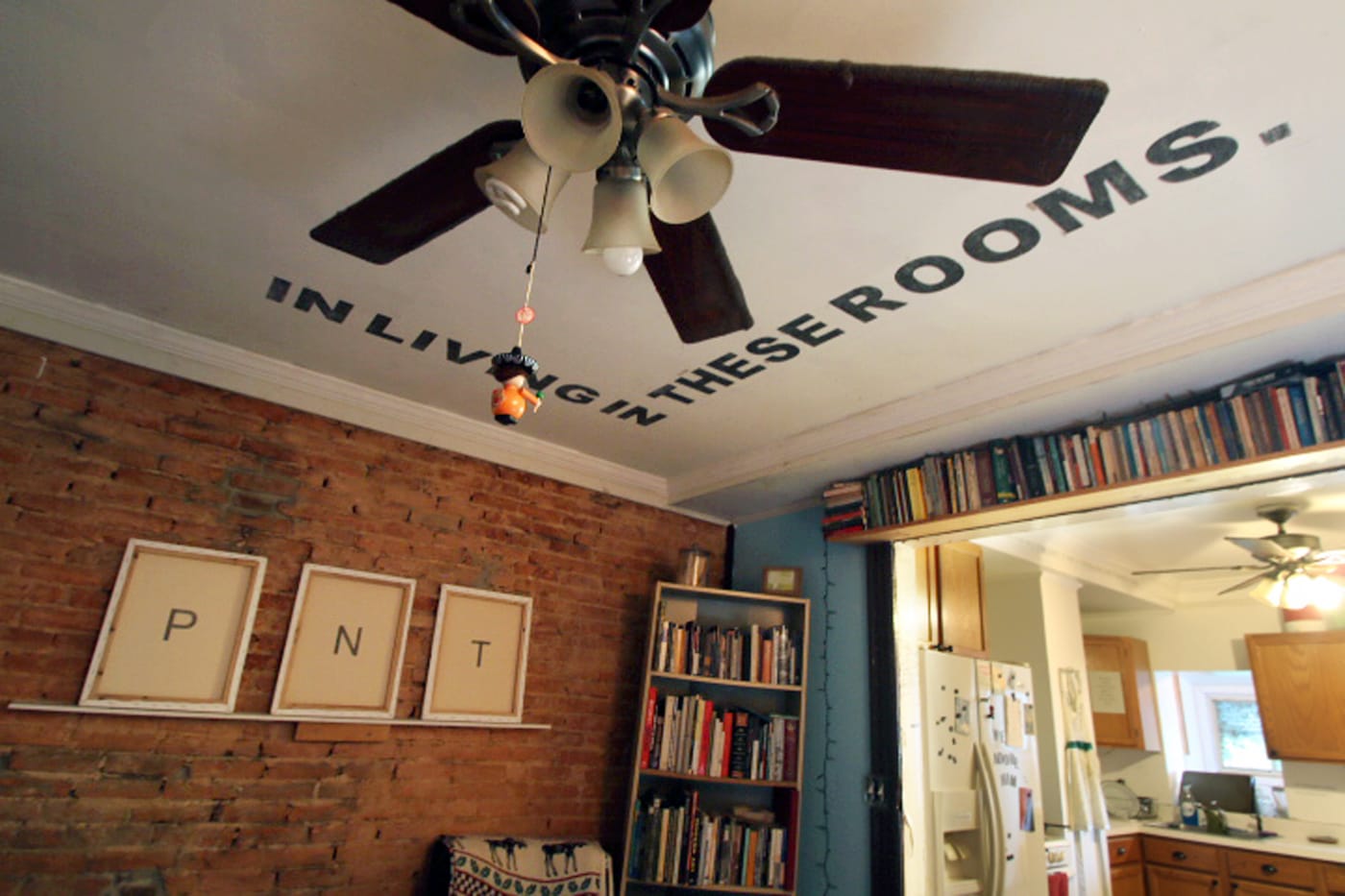 Detail of Joseph Young's "MicroFiction RowHouse" (all photos by Elizabeth Crisman unless indicated otherwise)