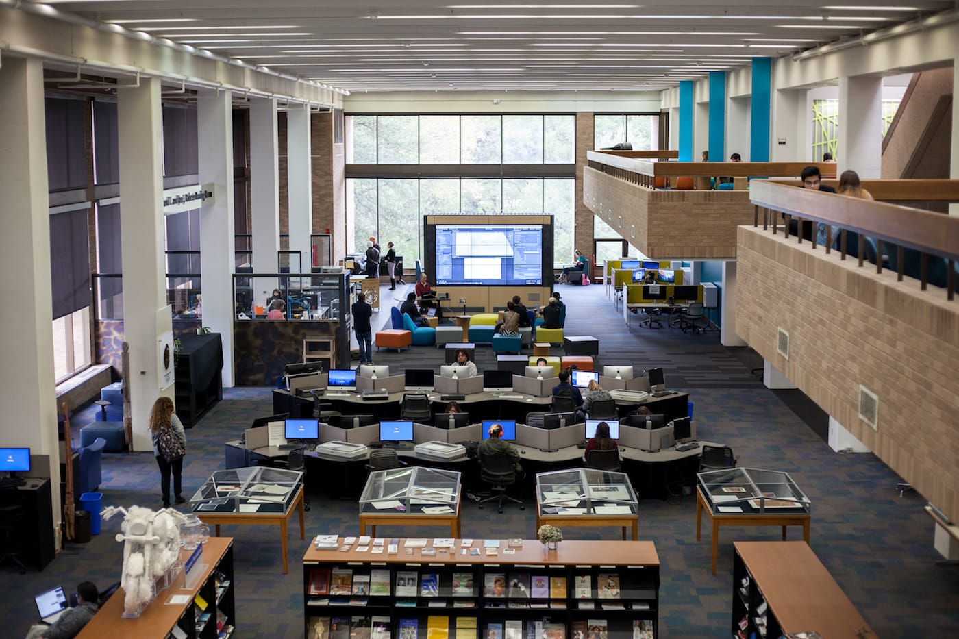 A view of the Fine Arts Library at UT Austin showing (courtesy University of Texas Libraries, the University of Texas at Austin)