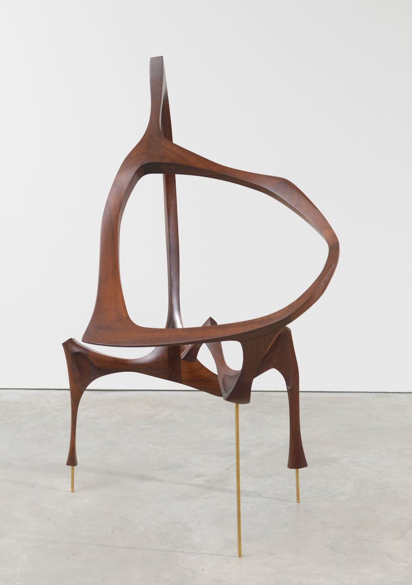 Wendell Castle, "Walnut Sculpture" (1958–59), walnut and brass pins (image courtesy of Friedman Benda and the artist; photo by Adam Reich)