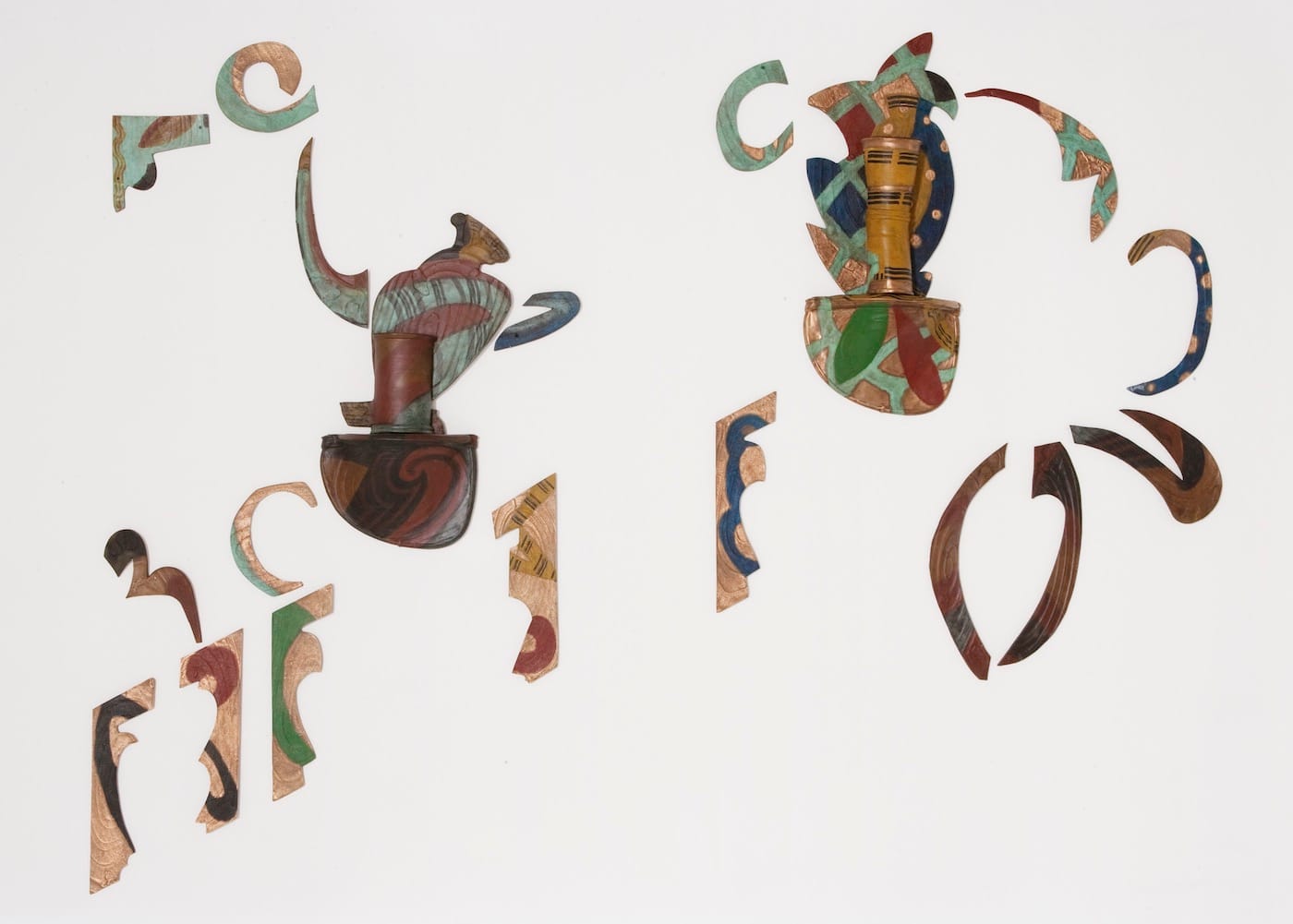 Betty Woodman, "Balustrade Relief Vase" (1995–99), bronze, patina, 105 x 125 x 9 in (courtesy Salon 94, New York)