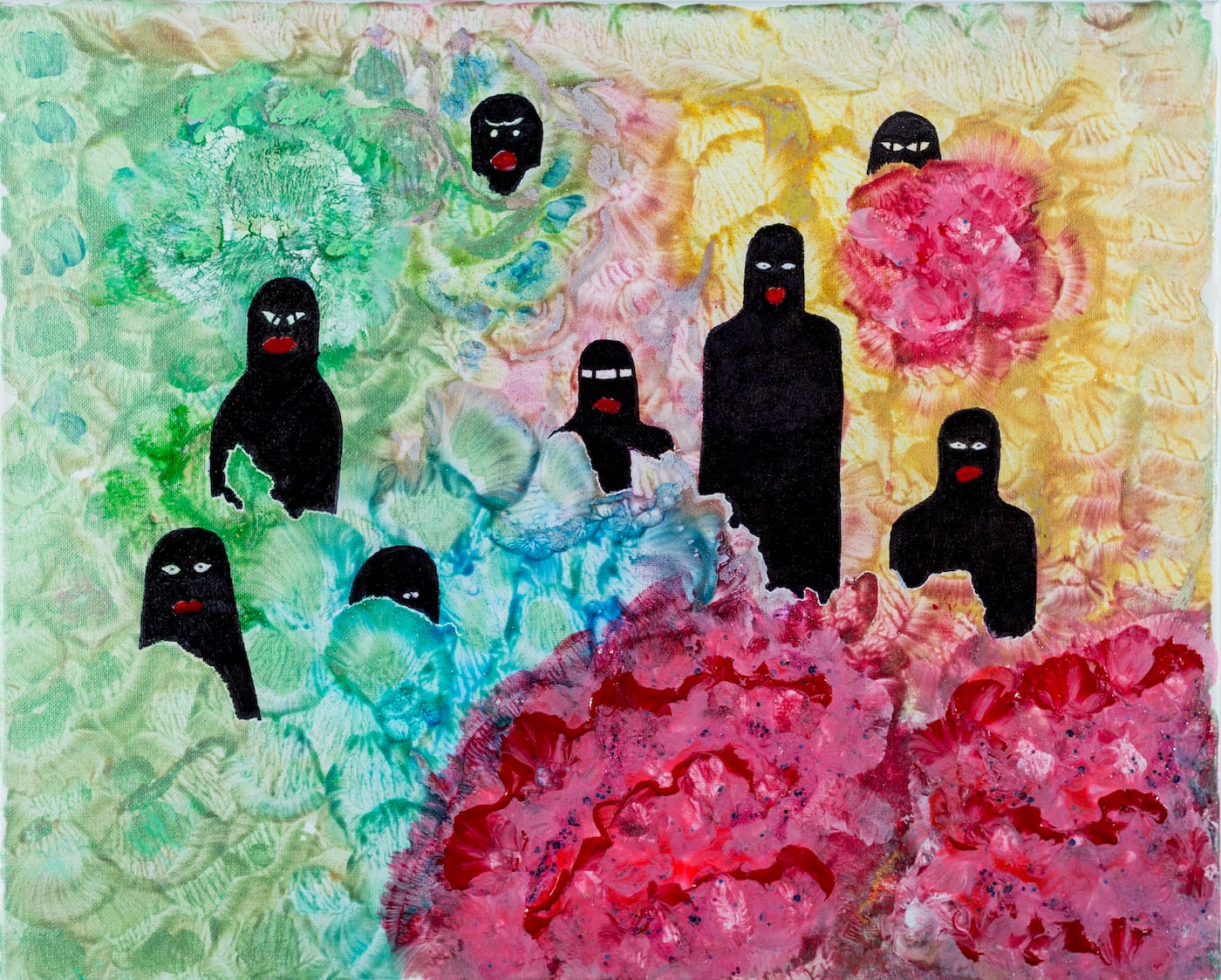 Jayne County, "Untitled" (2017), acrylic and glitter on canvas